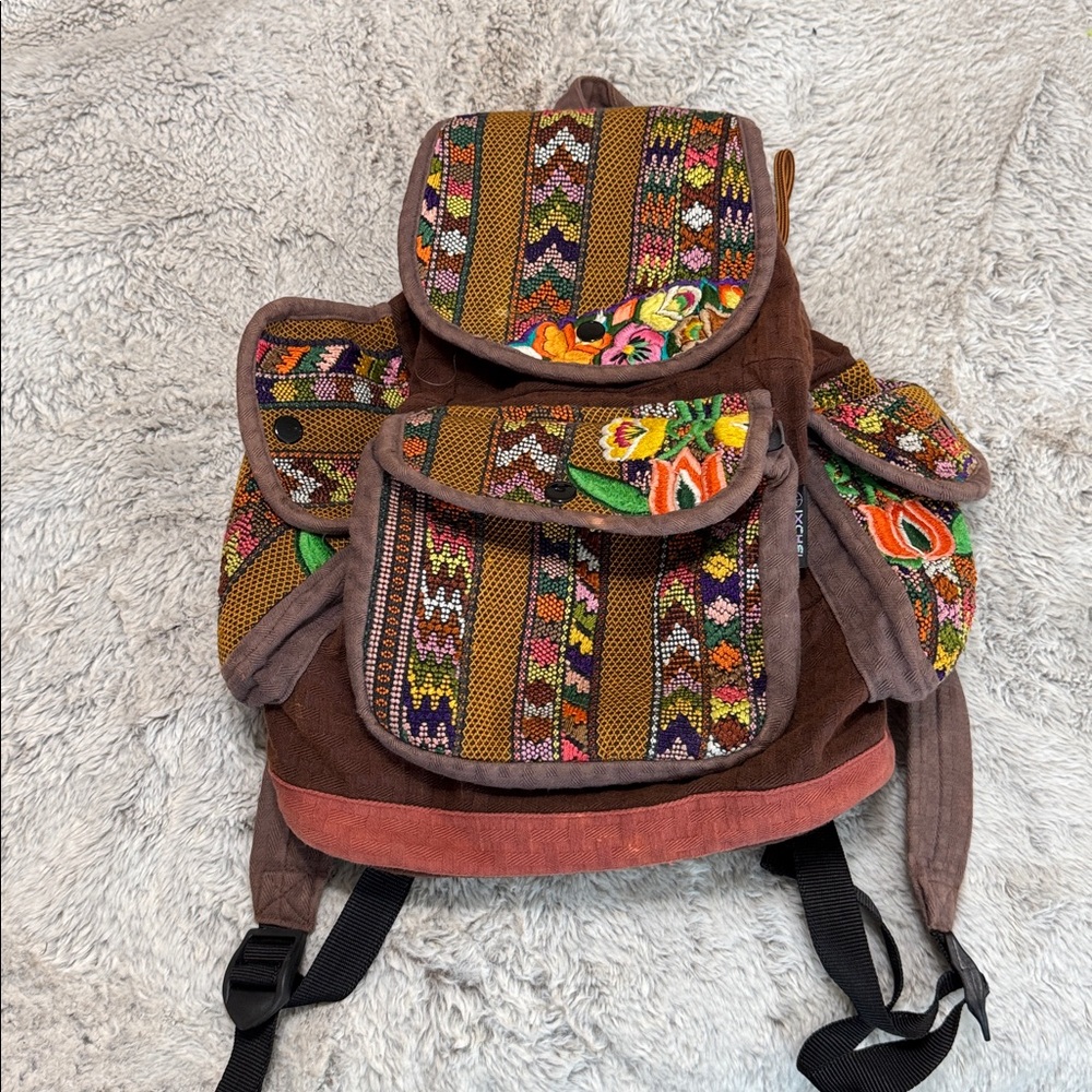 Vintage 1-of-a-kind Bohemian Multicolor Backpack